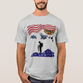 Eer op herdenkingsdag grijs t-shirt (Voorkant)