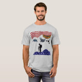 Eer op herdenkingsdag grijs t-shirt (Voorkant volledig)