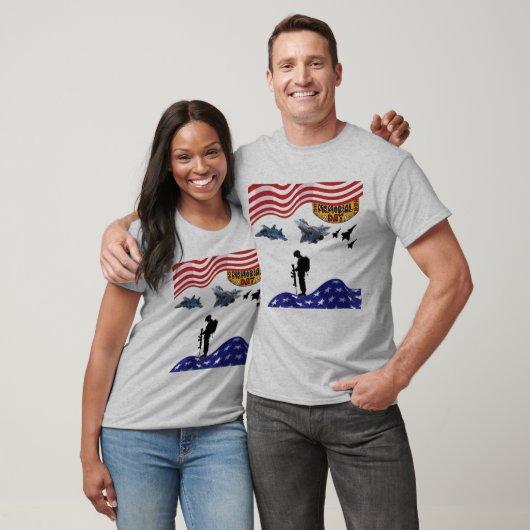 Eer op herdenkingsdag grijs t-shirt (Unisex)