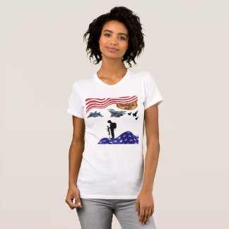 Eer op herdenkingsdag wit t-shirt