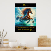 Eer reflecteert in turquoise spatten poster (Keuken)