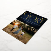 Eer Religieus Kerstontwerp Folie Feestdagenkaart (Gedraaid)