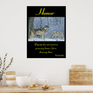 Eer resoneert in de majestueuze vlakte van de wild poster