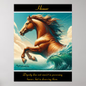 Eer rijdt door Turquoise Grace Poster (Voorkant)