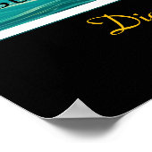 Eer rijdt door Turquoise Grace Poster (Hoek)