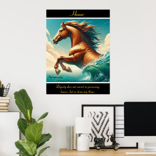 Eer rijdt door Turquoise Grace Poster