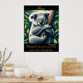 Eer rust in de zachte omhelzing van Natuur Poster (Keuken)