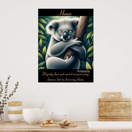 Eer rust in de zachte omhelzing van Natuur Poster (Keuken)