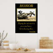 Eer schittert door militaire veerkracht en macht poster (Keuken)