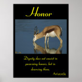 Eer schittert te midden van de ongetemde schoonhei poster (Voorkant)