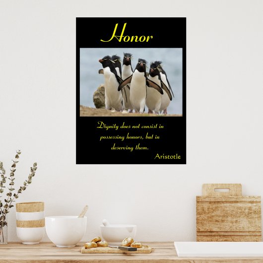 Eer staat temidden van de felle majesteit van Natu Poster (Keuken)