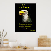 Eer stijgt met tijdloze gratie van de adelaar poster (Keuken)