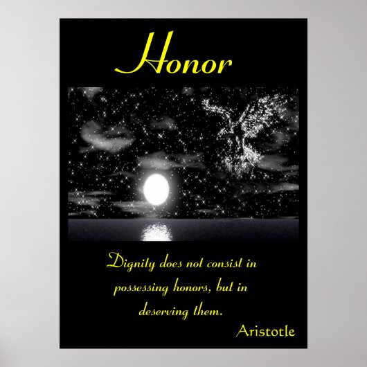 Eer stijgt onder de waakzame vlucht van de adelaar poster (Voorkant)