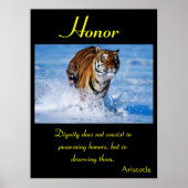 Eer stijgt temidden van de rauwe pracht van Natuur Poster (Voorkant)