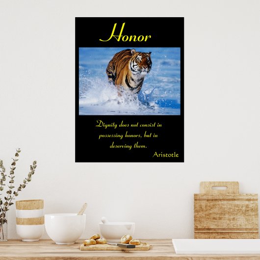 Eer stijgt temidden van de rauwe pracht van Natuur Poster (Keuken)