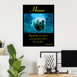 Eer Verlicht De Stralende Aura Van Het Polaire Bee Poster