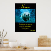 Eer Verlicht De Stralende Aura Van Het Polaire Bee Poster (Keuken)