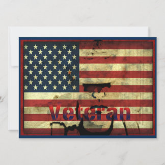 Eer Veterans Day 7.5" x 5.5 uitnodigingskaart Kaart