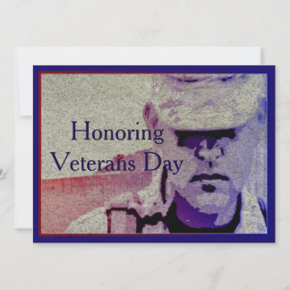 Eer Veterans Day 7.5" x 5.5 uitnodigingskaart Kaart