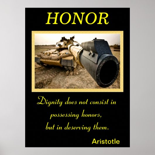 Eer voedt militaire moed en moed poster (Voorkant)