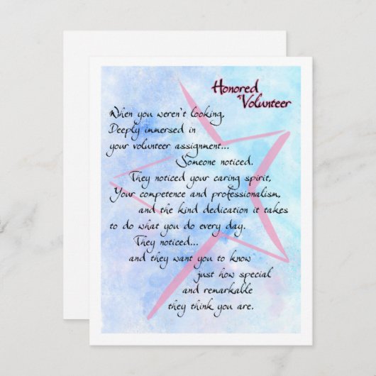 Eer Volunter Hartelijk dank Feestdagenkaart (Voorkant / Achterkant)