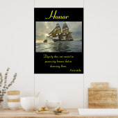 Eer weerklinkt binnen eindeloze oceaanhorizonten poster (Keuken)