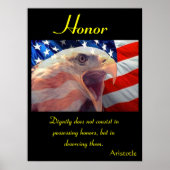 Eer zweeft boven de stoutmoedige Amerikaanse trots Poster (Voorkant)