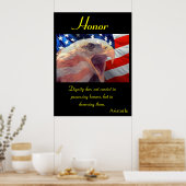 Eer zweeft boven trotse Amerikaanse trots Poster (Keuken)