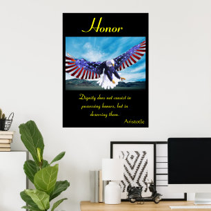 Eer zweeft hoog met wijsheid en trots poster