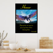 Eer zweeft met wijsheid en trots poster (Keuken)