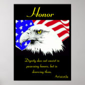 Eer zweeft onder de waakzame blik van de trotse ad poster (Voorkant)