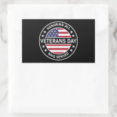 Eerbetoon aan alle Veterans Day Classic Round Stic Rechthoekige Sticker (Tas)