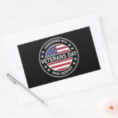 Eerbetoon aan alle Veterans Day Classic Round Stic Rechthoekige Sticker (Envelop)