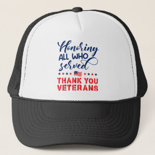 Eerbetoon aan allen die dienden Militaire vlag Bed Trucker Pet