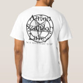 Eerbetoon aan Anton Szandor Lavey T-shirt (Achterkant)