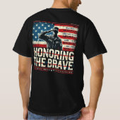 "Eerbetoon aan de dappere" T-shirt (Achterkant)