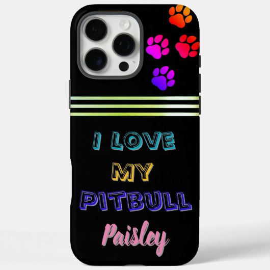 Eerbetoon aan de geliefde Pitbull, Paisley Case-Mate iPhone Case (Achterkant)