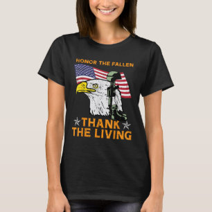 Eerbetoon aan de gevallenen, dank levend herdenkin t-shirt