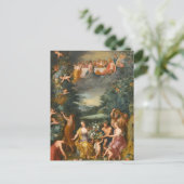 Eerbetoon aan de Godin Flora, een feest van de god Briefkaart (Staand voorkant)