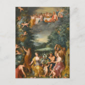 Eerbetoon aan de Godin Flora, een feest van de god Briefkaart (Voorkant)