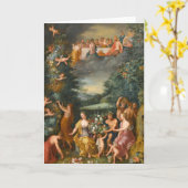 Eerbetoon aan de Godin Flora, een feest van de god Kaart (Gele Bloem)