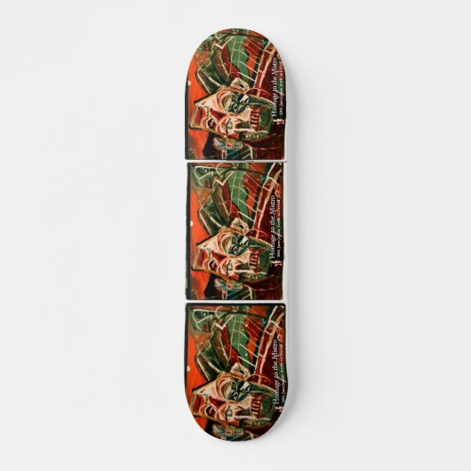 EERBETOON AAN DE MISTRO SKATEBOARD (Voorkant)