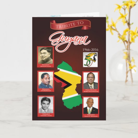 Eerbetoon aan het 50e Jubileum van de onafhankelij Kaart (Gele Bloem)