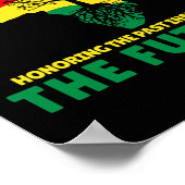 Eerbetoon aan het verleden inspirerende toekomstig poster (Hoek)