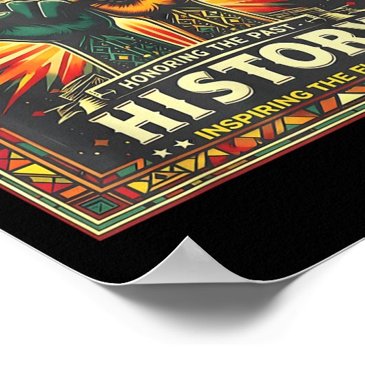 Eerbetoon aan het verleden inspirerende toekomstig poster (Hoek)