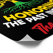 Eerbetoon aan het verleden inspirerende toekomstig poster (Hoek)