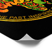 Eerbetoon aan het verleden inspirerende toekomstig poster (Hoek)