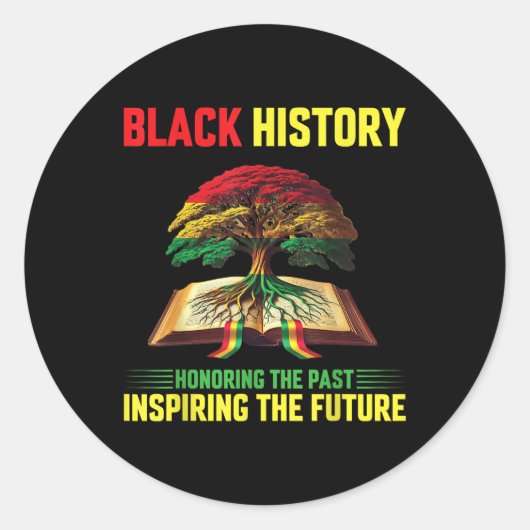 Eerbetoon aan het verleden inspirerende toekomstig ronde sticker (Voorkant)