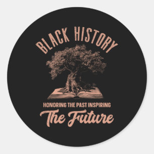 Eerbetoon aan het verleden inspirerende toekomstig ronde sticker