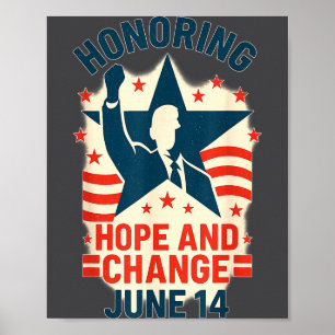 Eerbetoon aan hoop en verandering_obama-dag nog st poster